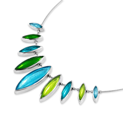 Neptune Pewter Petals Classic Shiny Necklace | The Jewellery Stop
