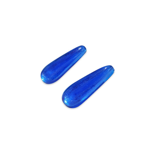 Azure Teardrops Shiny Stud Earrings | The Jewellery Stop