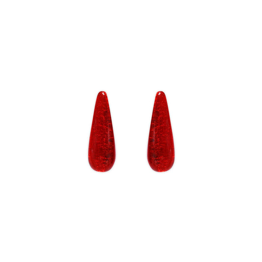 Chilli Teardrops Shiny Stud Earrings | The Jewellery Stop