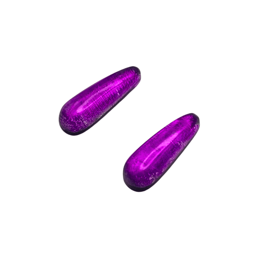 Peacock Teardrops Shiny Stud Earrings | The Jewellery Stop