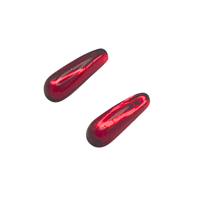 Red Teardrops Shiny Stud Earrings | The Jewellery Stop