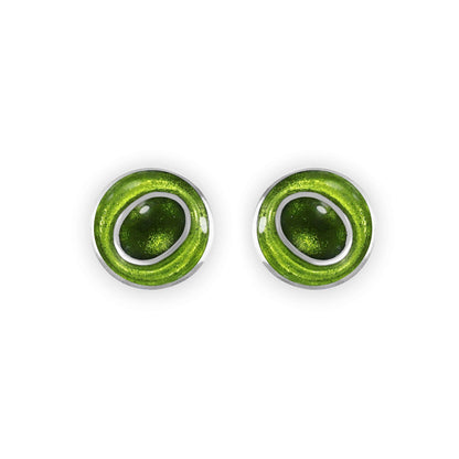 Citrus Organic Circles Shiny Stud Earrings | The Jewellery Stop