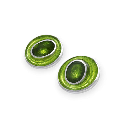 Citrus Organic Circles Shiny Stud Earrings | The Jewellery Stop