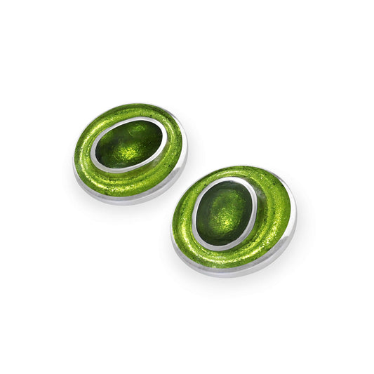 Citrus Organic Circles Shiny Stud Earrings | The Jewellery Stop