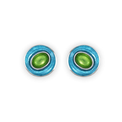 Neptune Organic Circles Shiny Stud Earrings | The Jewellery Stop