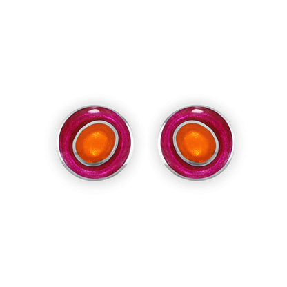 Sherbet Organic Circles Shiny Stud Earrings | The Jewellery Stop