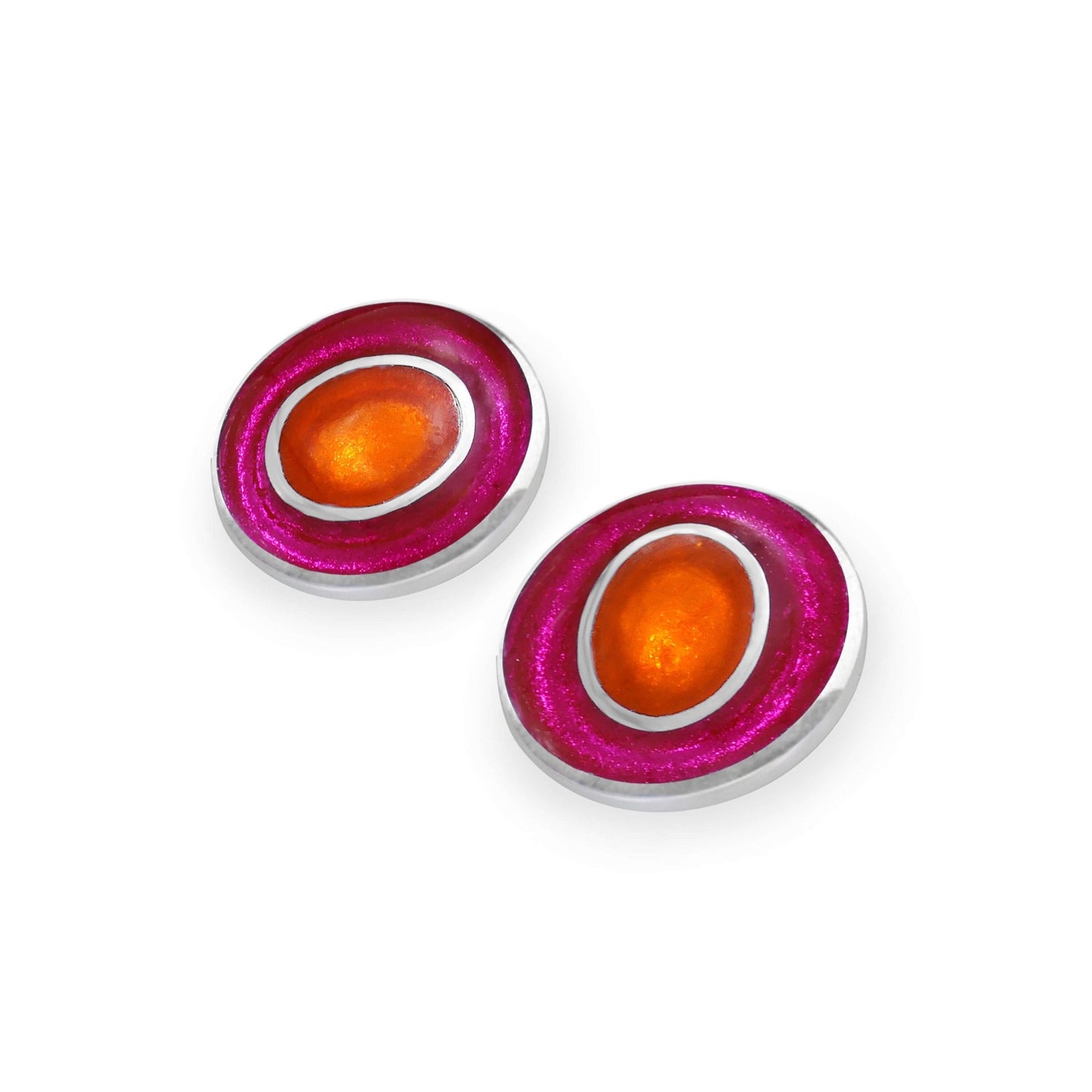 Sherbet Organic Circles Shiny Stud Earrings | The Jewellery Stop