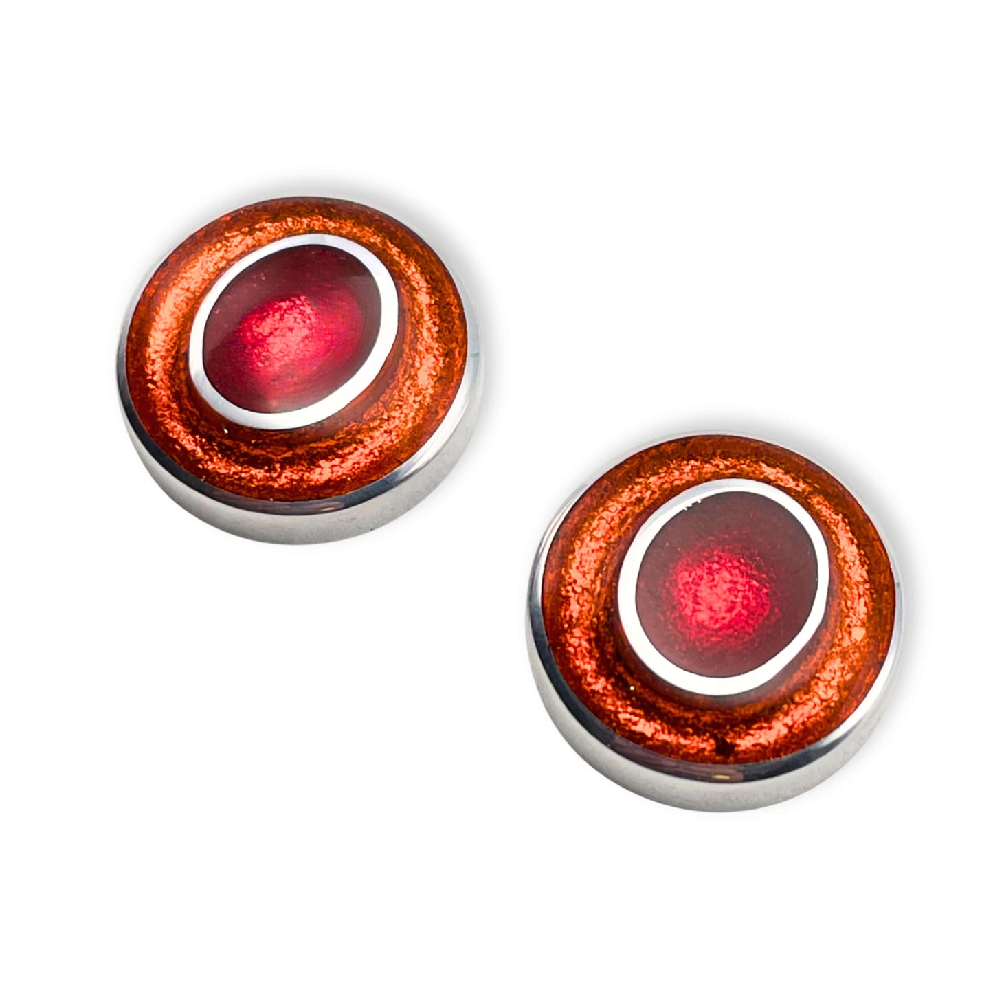 Chilli Organic Circles Shiny Stud Earrings