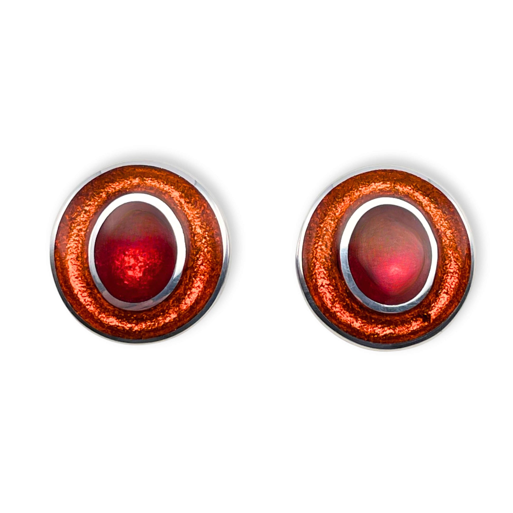 Chilli Organic Circles Shiny Stud Earrings