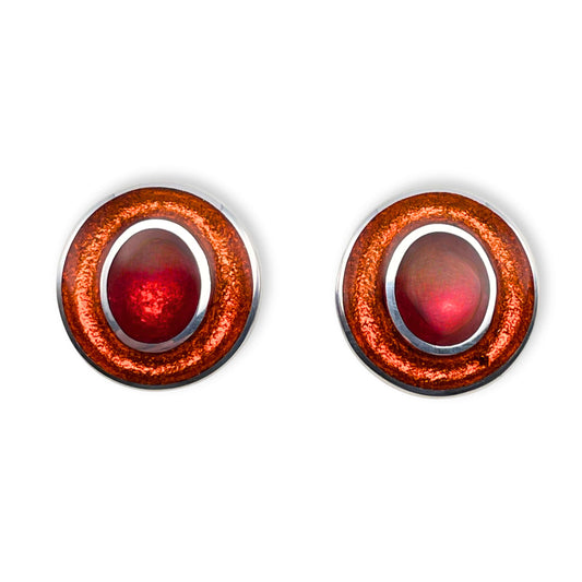 Chilli Organic Circles Shiny Stud Earrings