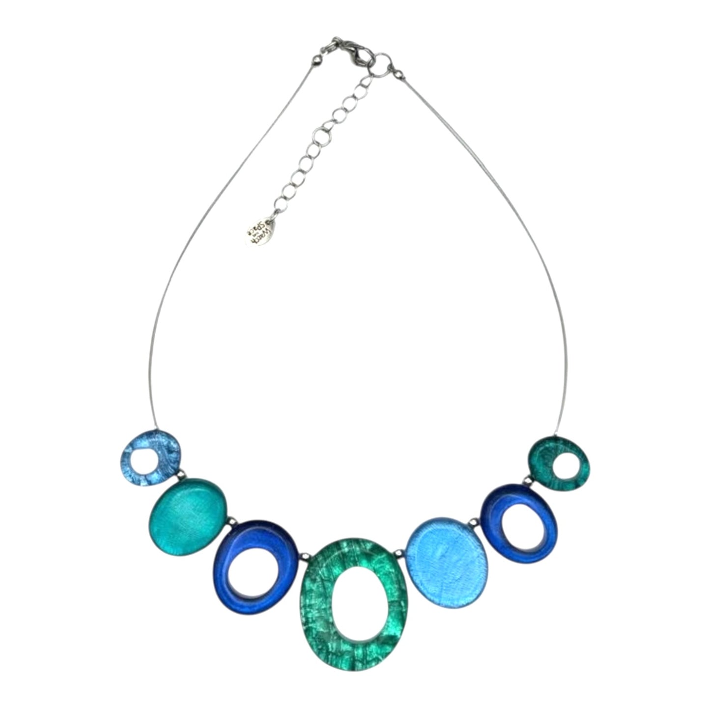 Crystal Aztec Hollow Circles Shiny Necklace