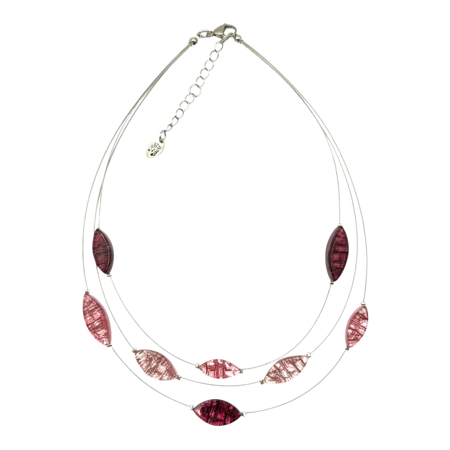 Peony Aztec Petal Shiny 3 Strand Necklace | The Jewellery Stop