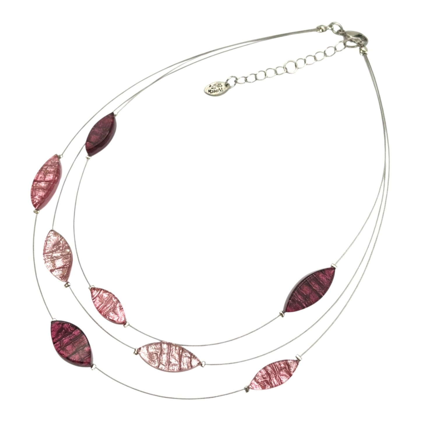 Peony Aztec Petal Shiny 3 Strand Necklace | The Jewellery Stop