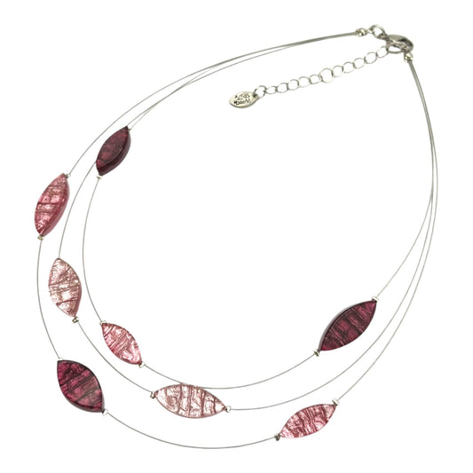 Peony Aztec Petal Shiny 3 Strand Necklace | The Jewellery Stop