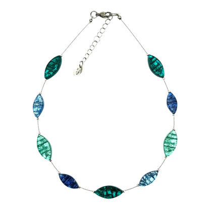 Crystal Aztec Petal Shiny Floating Necklace | The Jewellery Stop