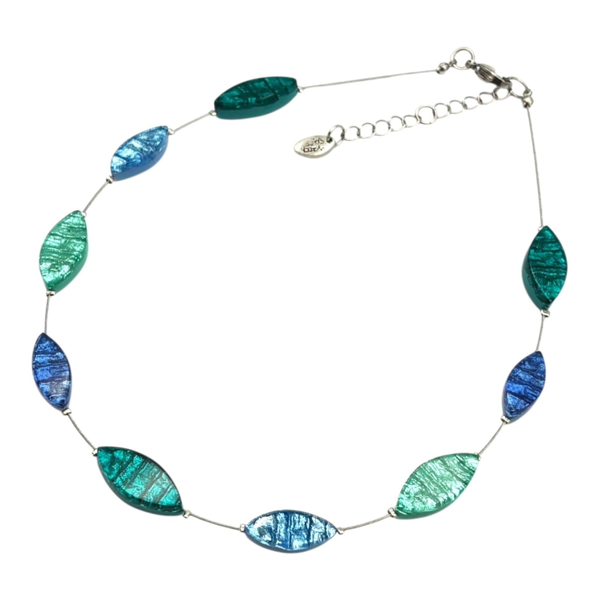 Crystal Aztec Petal Shiny Floating Necklace | The Jewellery Stop