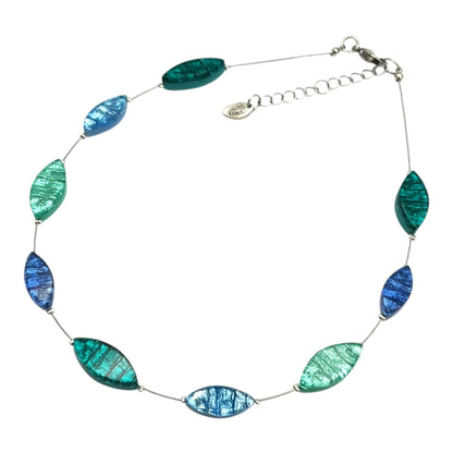 Crystal Aztec Petal Shiny Floating Necklace | The Jewellery Stop
