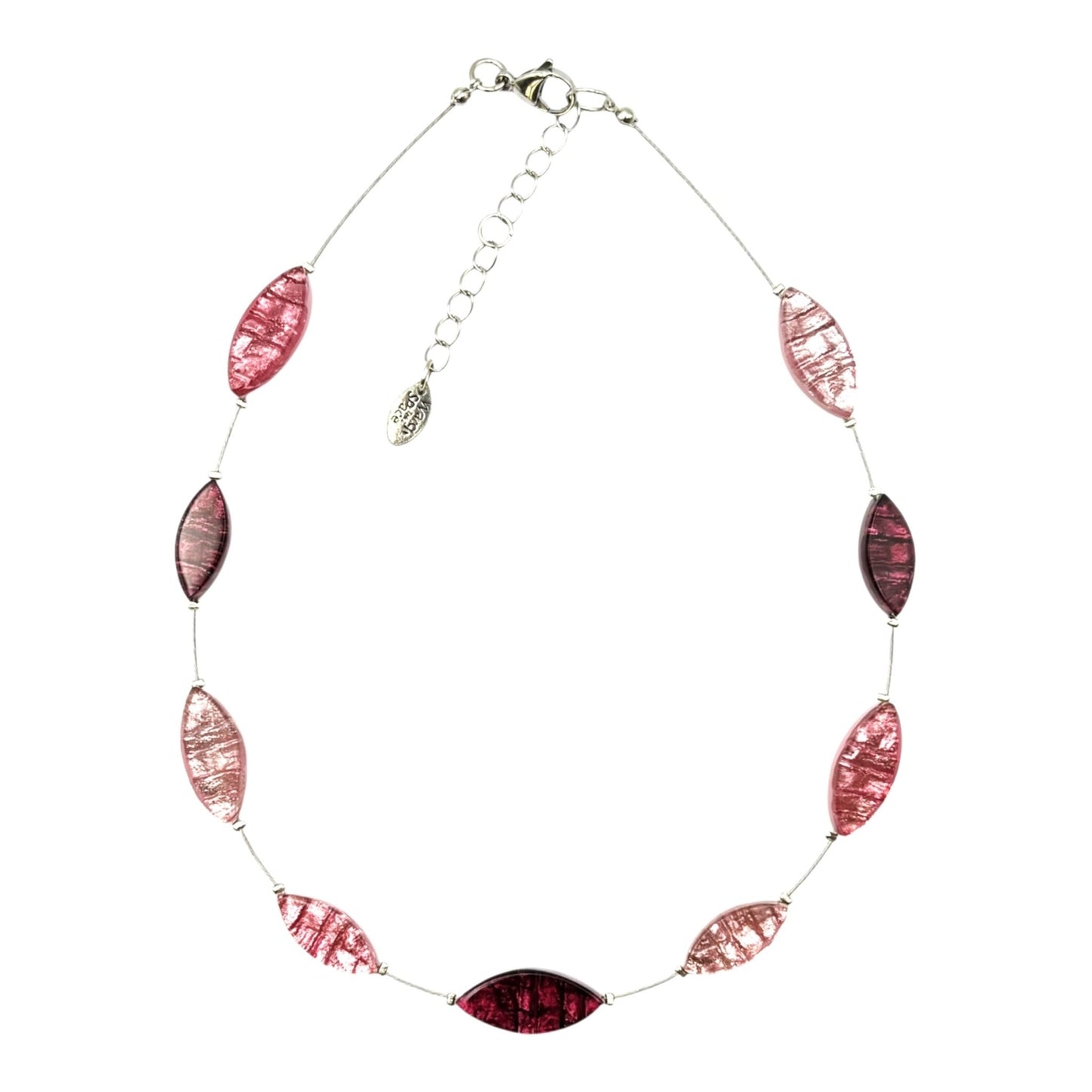 Peony Aztec Petal Shiny Floating Necklace | The Jewellery Stop