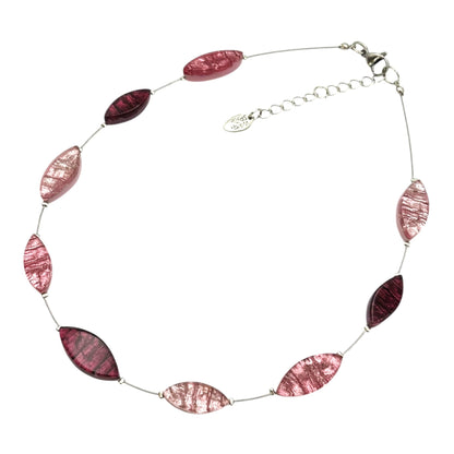 Peony Aztec Petal Shiny Floating Necklace | The Jewellery Stop