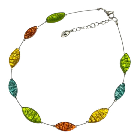 Zest Aztec Petal Shiny Floating Necklace | The Jewellery Stop