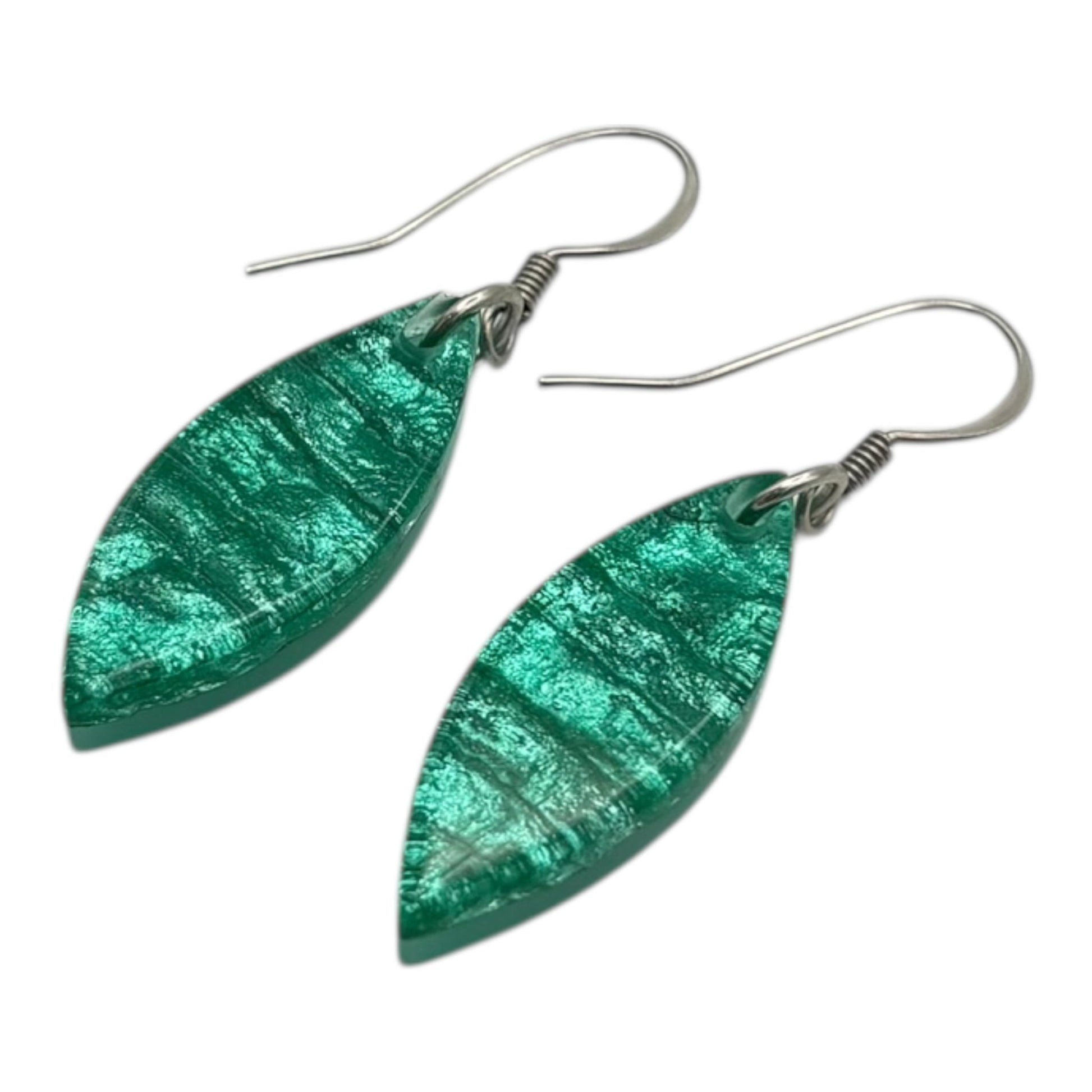 Crystal Aztec Petal Shiny Fish Hook Earrings | The Jewellery Stop
