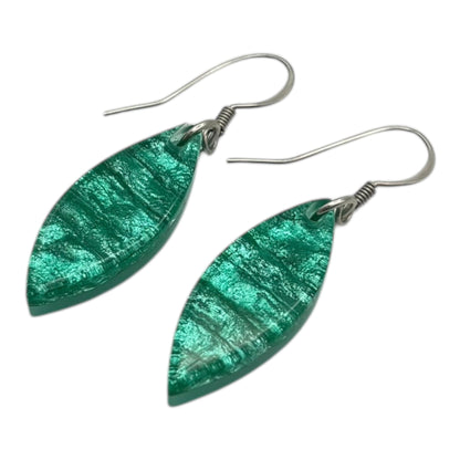 Crystal Aztec Petal Shiny Fish Hook Earrings | The Jewellery Stop