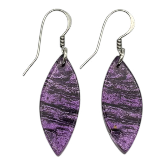 Rainbow Aztec Petal Shiny Fish Hook Earrings | The Jewellery Stop