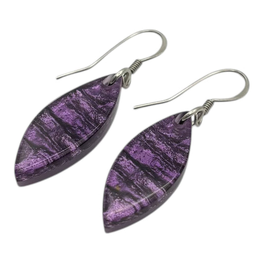 Rainbow Aztec Petal Shiny Fish Hook Earrings | The Jewellery Stop