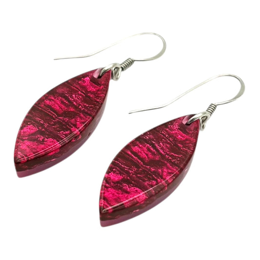 Tropical Aztec Petal Shiny Fish Hook Earrings | The Jewellery Stop