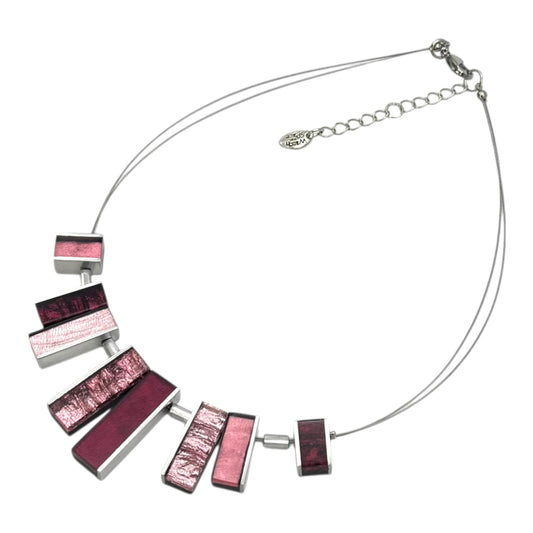 Peony Ribbons Shiny Necklace