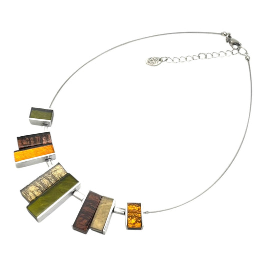 Pistachio Ribbons Shiny Necklace | The Jewellery Stop