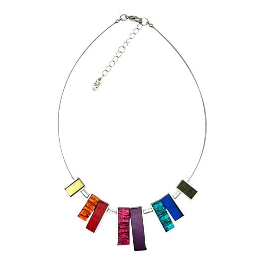 Rainbow Ribbons Shiny Necklace