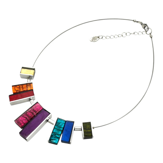 Rainbow Ribbons Shiny Necklace