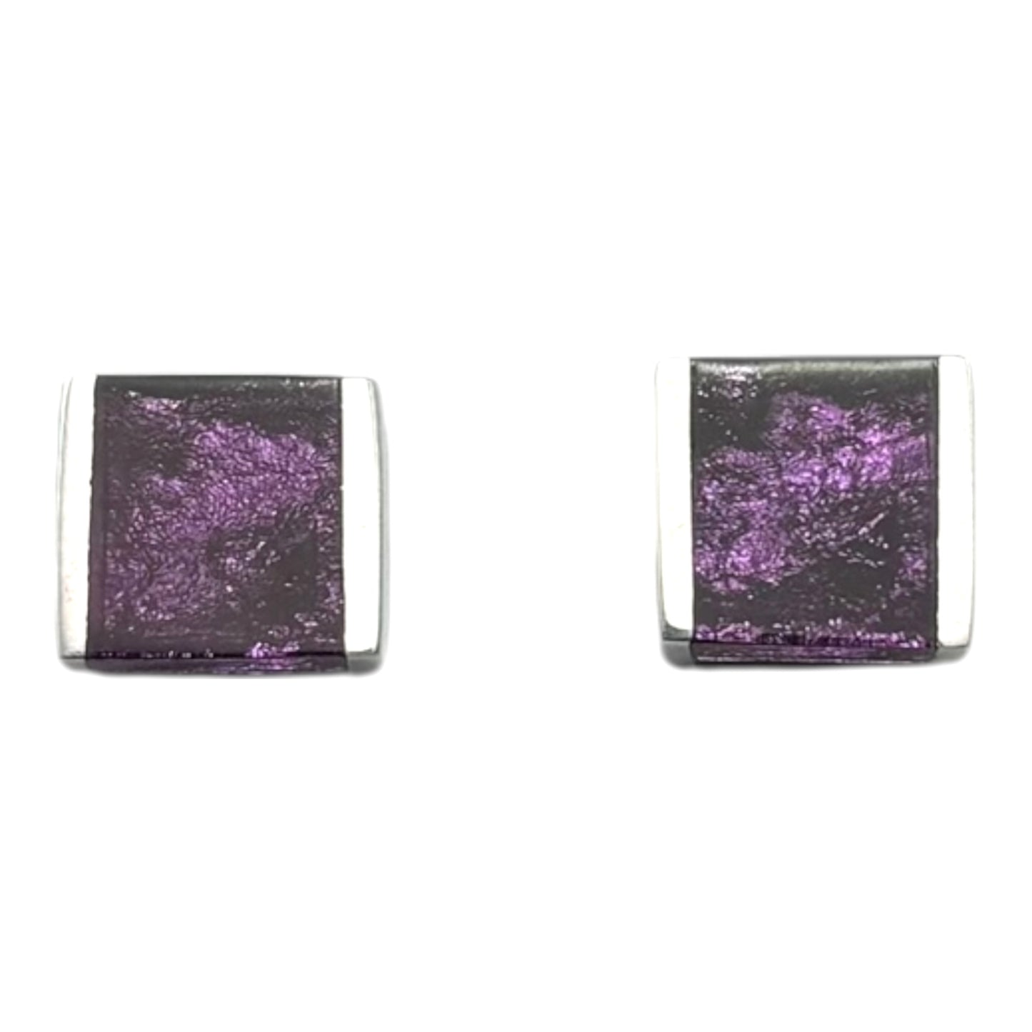 Rainbow Ribbons Shiny Stud Earrings