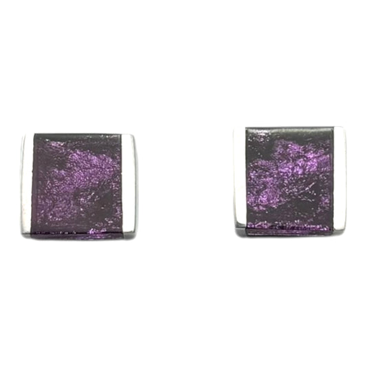 Rainbow Ribbons Shiny Stud Earrings