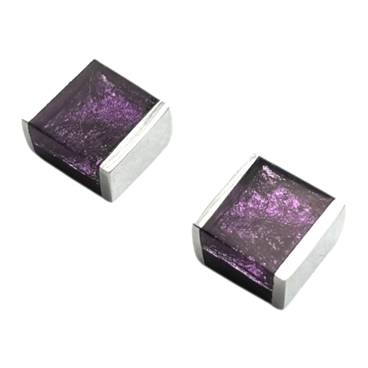 Rainbow Ribbons Shiny Stud Earrings