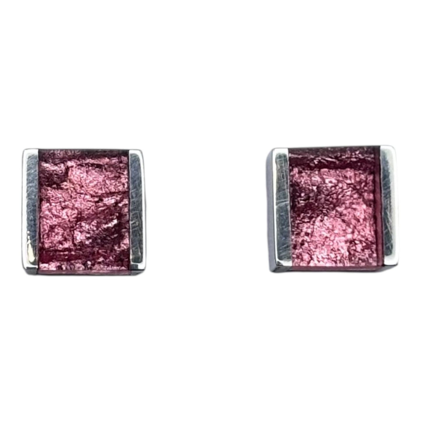 Rose Ribbons Shiny Stud Earrings