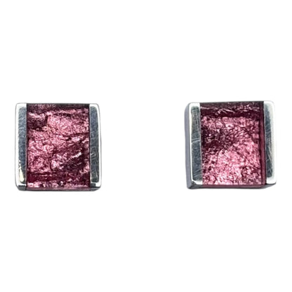 Rose Ribbons Shiny Stud Earrings