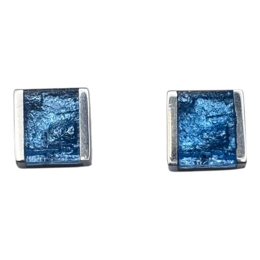 Sky Ribbons Shiny Stud Earrings | The Jewellery Stop