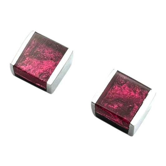 Tropical Ribbons Shiny Stud Earrings