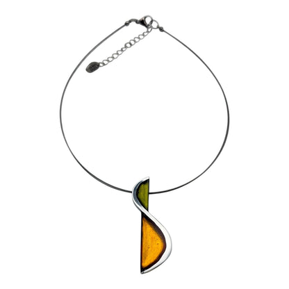 Pistachio Hourglass Shiny Pendant