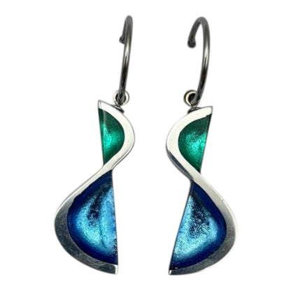 Crystal Hourglass Shiny Creole Earrings