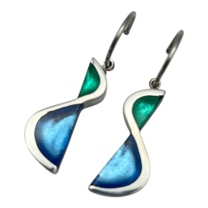 Crystal Hourglass Shiny Creole Earrings