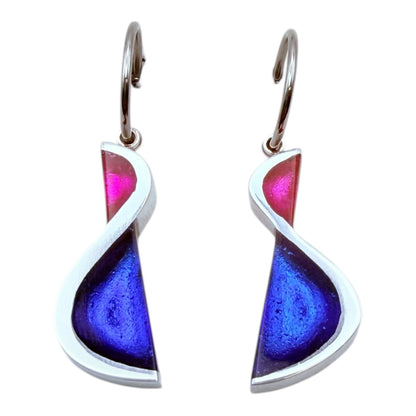 Paradise Hourglass Shiny Creole Earrings
