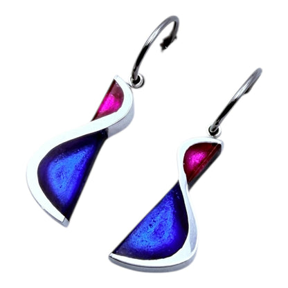 Paradise Hourglass Shiny Creole Earrings