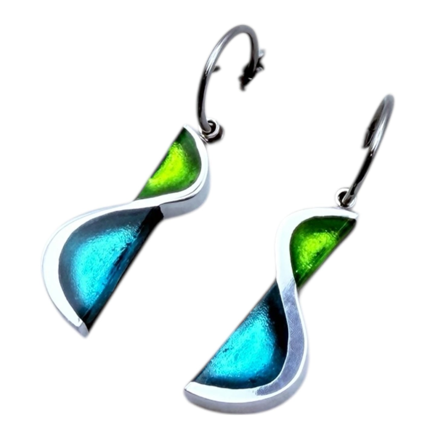 Zest Hourglass Shiny Creole Earrings