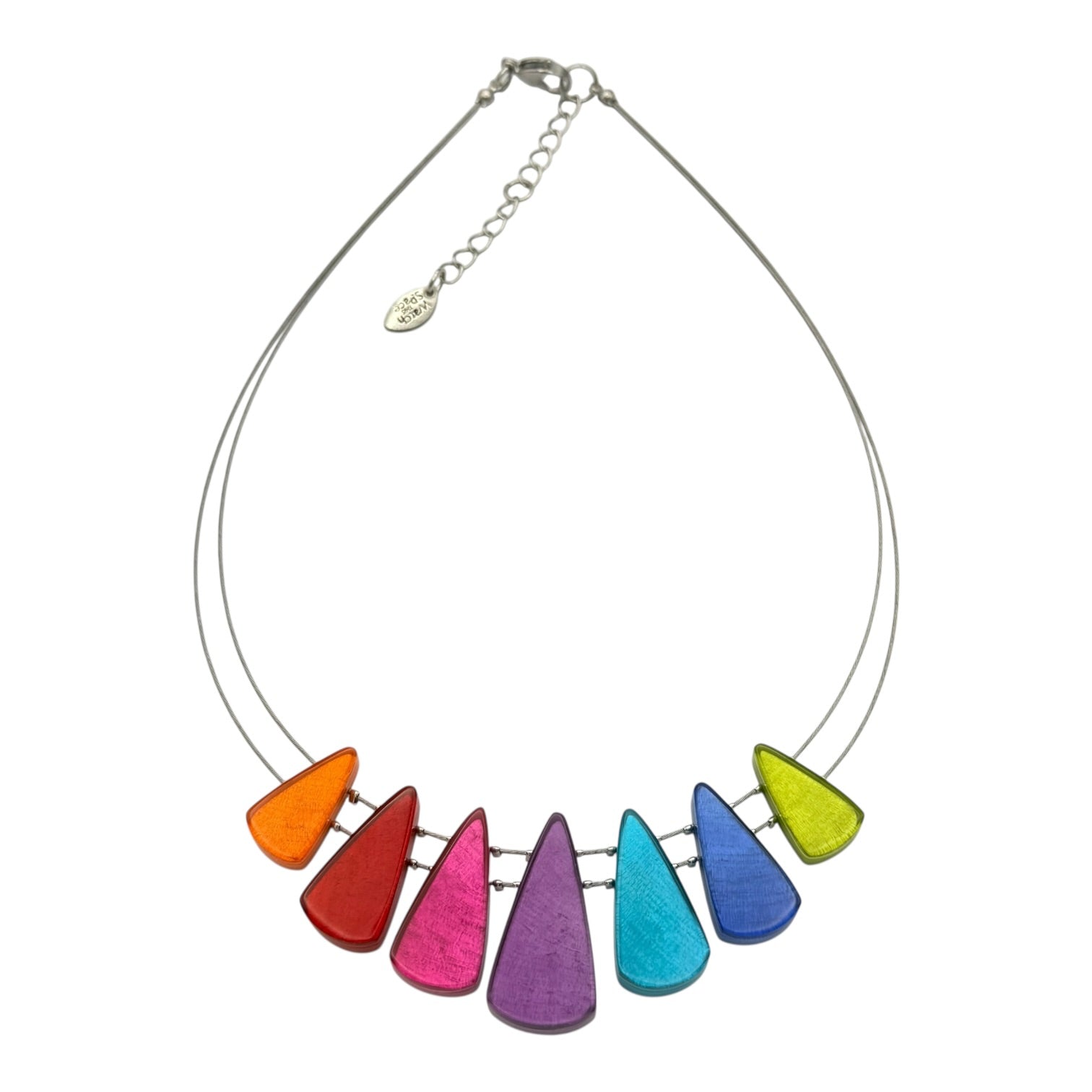 Rainbow Shell Cones Shiny Necklace