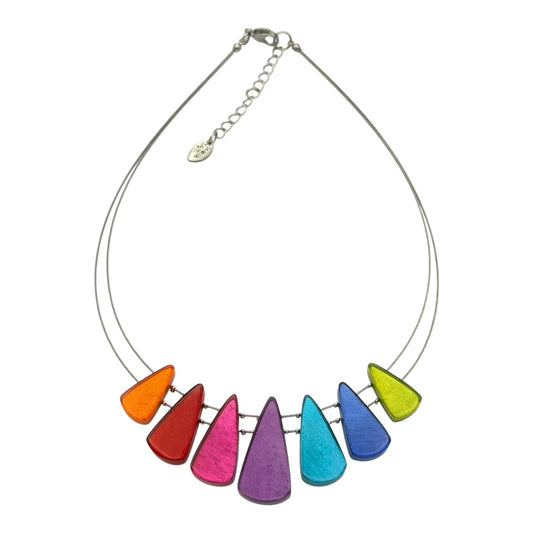Rainbow Shell Cones Shiny Necklace