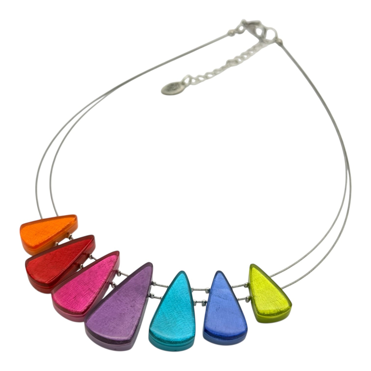 Rainbow Shell Cones Shiny Necklace