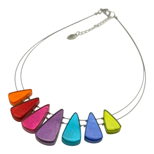 Rainbow Shell Cones Shiny Necklace
